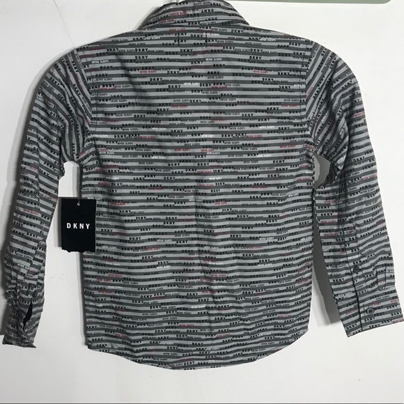 NWT DKNY Kids Size 6 graphic button down shirt top new - Picture 7 of 8